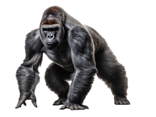 a gorilla with a white background