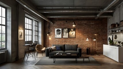 interior design of a modern loft 