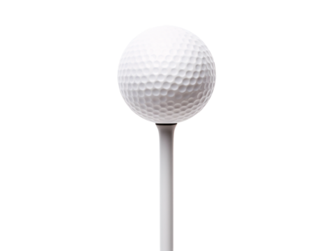 a golf ball on a tee