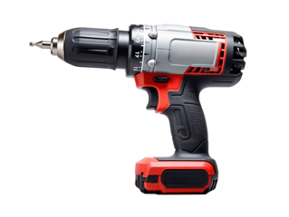 a red and black drill