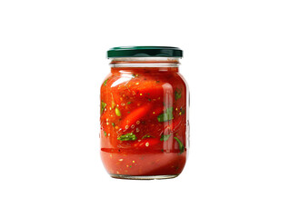 a jar of red sauce