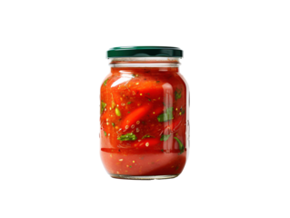 a jar of red sauce
