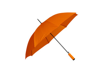 orange umbrella isolated on white background
