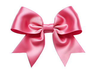 a pink bow on a white background