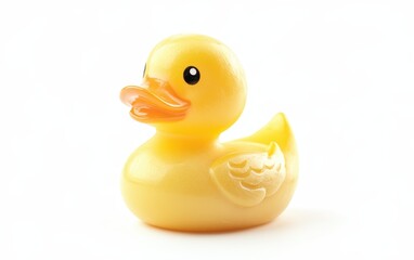 Rubber ducky isolated stock photo on white background 