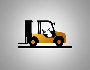 forklift logo vector. forklift icon. isolated logo design template element, suitable for your design need, logo, illustration and animation. Ai generated image.