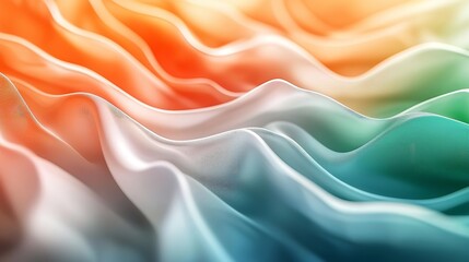 Obraz premium Turquoise And Peach Gradient Curves