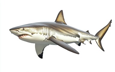 Obraz premium Shark isolated on white background