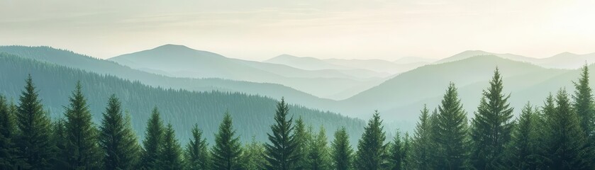 Fototapeta premium Drone view of vast afforestation efforts, planting patterns, flat design illustration