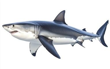 Naklejka premium Shark isolated on white background