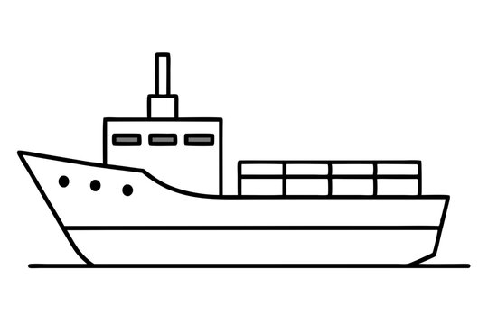 recommend clip art: Fishing vessel boat silhouette vector illustration.