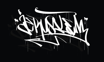 JERUSALEM word graffiti tag style