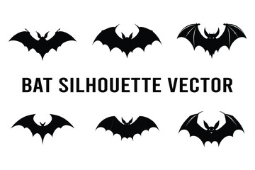 Bat silhouette vector
