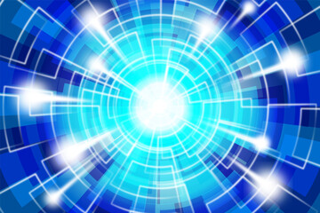 未来風ワープ背景(ワイド)テクノロジーイメージ