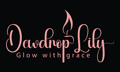 Candle logo with minimalist line art design style