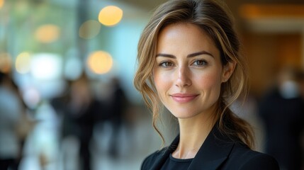 Naklejka premium Confident Businesswoman Smiling at Camera