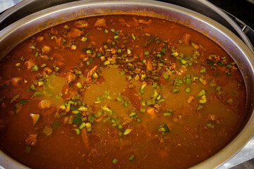 close up of a bowl of soup