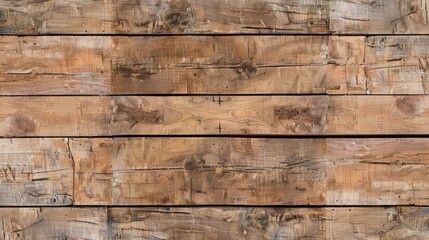 Fototapeta premium Rustic Barn Wood Texture, showcasing a worn and distressed appearance, reflecting countryside charm and rich historical character in every grain and knot.