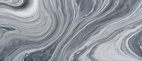 Abstract Swirling Gray and White Marble Texture