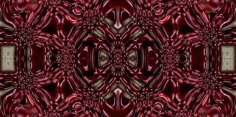 Abstract Kaleidoscope Geometry Psychedelic Art Pink Red Black White Pattern Background