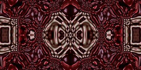 Abstract Kaleidoscope Geometry Psychedelic Art Pink Red Black White Pattern Background