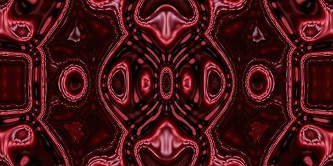 Abstract Kaleidoscope Geometry Psychedelic Art Pink Red Black White Pattern Background