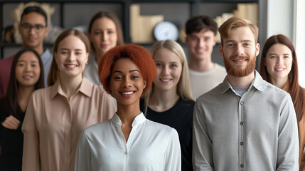 Fototapeta premium Globalization and Diversity: People from different cultures collaborating together in an international business setting