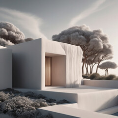 Photorealistic Background Eye-Catching Hyper-Realistic Construction Nature Room