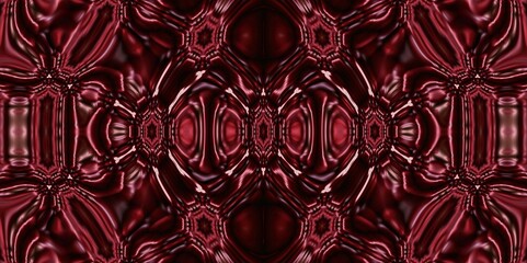 Abstract Kaleidoscope Geometry Psychedelic Art Pink Red Black White Pattern Background