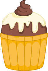 cute colorful cupcake clipart