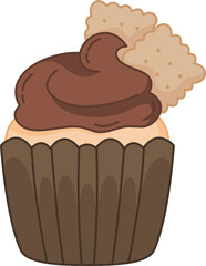 cute colorful cupcake clipart