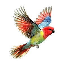 beautiful bird in flight  isolated on transparent background Generative AI