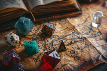 Role-playing Game Map of Magical Fantasy Worlds for Tabletop RPG Games Like Dungeons and Dragons Adventure Setup