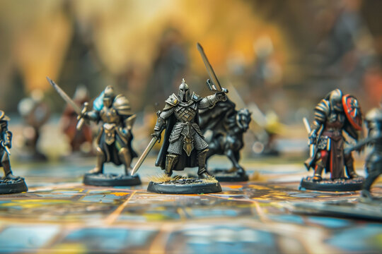 Role-playing Character Miniatures of Warriors Heroes for Tabletop Fantasy Games Like Dungeons and Dragons RPG Adventure