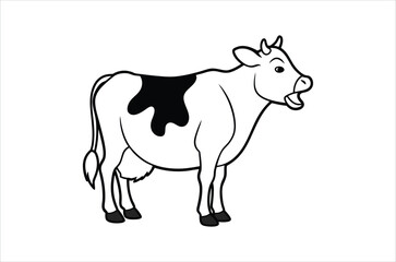 cow vector,  icon vector illustration,  cow silhouette of a cow isolated on a white background,  eps,  png,  svg,  vector, 