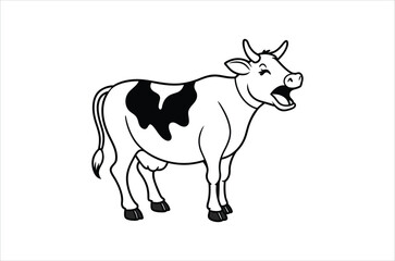 cow vector,  icon vector illustration,  cow silhouette of a cow isolated on a white background,  eps,  png,  svg,  vector, 