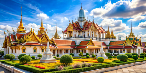 Obraz premium Architectural masterpiece Wat Ratchanatdaram (Loha Prasat) in Bangkok