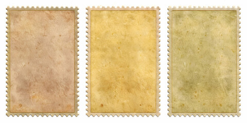Set of three highly detailed stamp textures for vintage overlay or mask, vintage, grungy, overlay