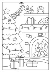 printable christmas coloring page for kid activity