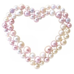 Obraz premium Elegant heart-shaped pearl arrangement