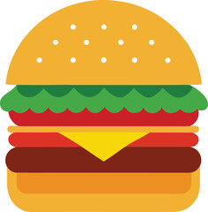 burger vector illustration with white background