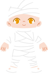 cute halloween character kid wearing costume 