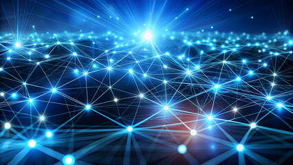 Obraz premium Futuristic digital network background with glowing connection patterns, global, technology, futuristic, network