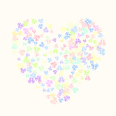 heart made of flowers