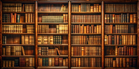 Vintage bookshelf texture with a scholarly and upscale feel , antique, retro, old, vintage, scholarly, academic, upscale