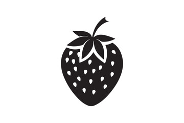 Strawberries silhouette vector illustration, Strawberries silhouette vector bundle.