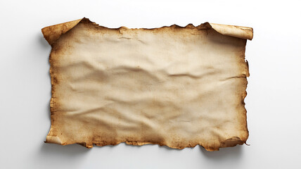 Fototapeta premium old paper sheet Mock up isolated on white background