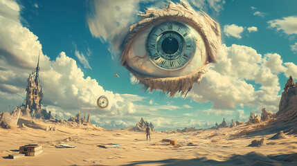 Generative AI, Floating Eye and Melting Clocks in the Desert