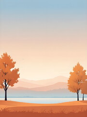 Naklejka premium Autumn landscape