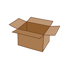 Smple cardboard box icons, box vector icons in lineal color style